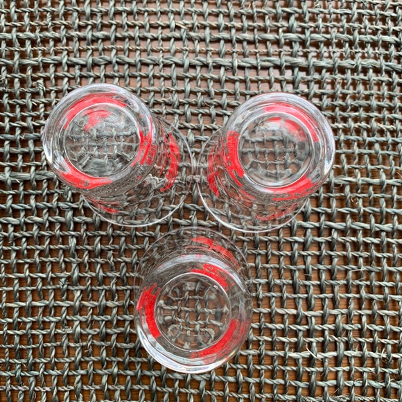 Set of 3 MCM Vintage Anchor Hocking Red Rooster Juice Shot Glasses - Picture 9 of 9